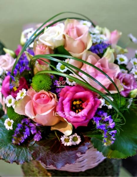 Cestino di fiori misti